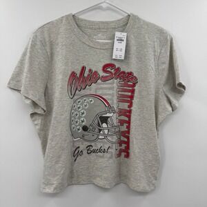 NWT women's Hollister Ohio state buckeyes crop short sleeve tshirt xxl‎